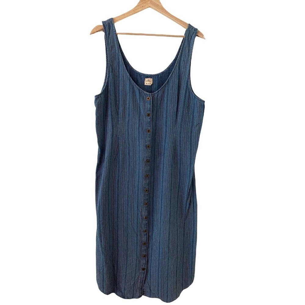 O’Neill Chambray Striped Button-Down Dress